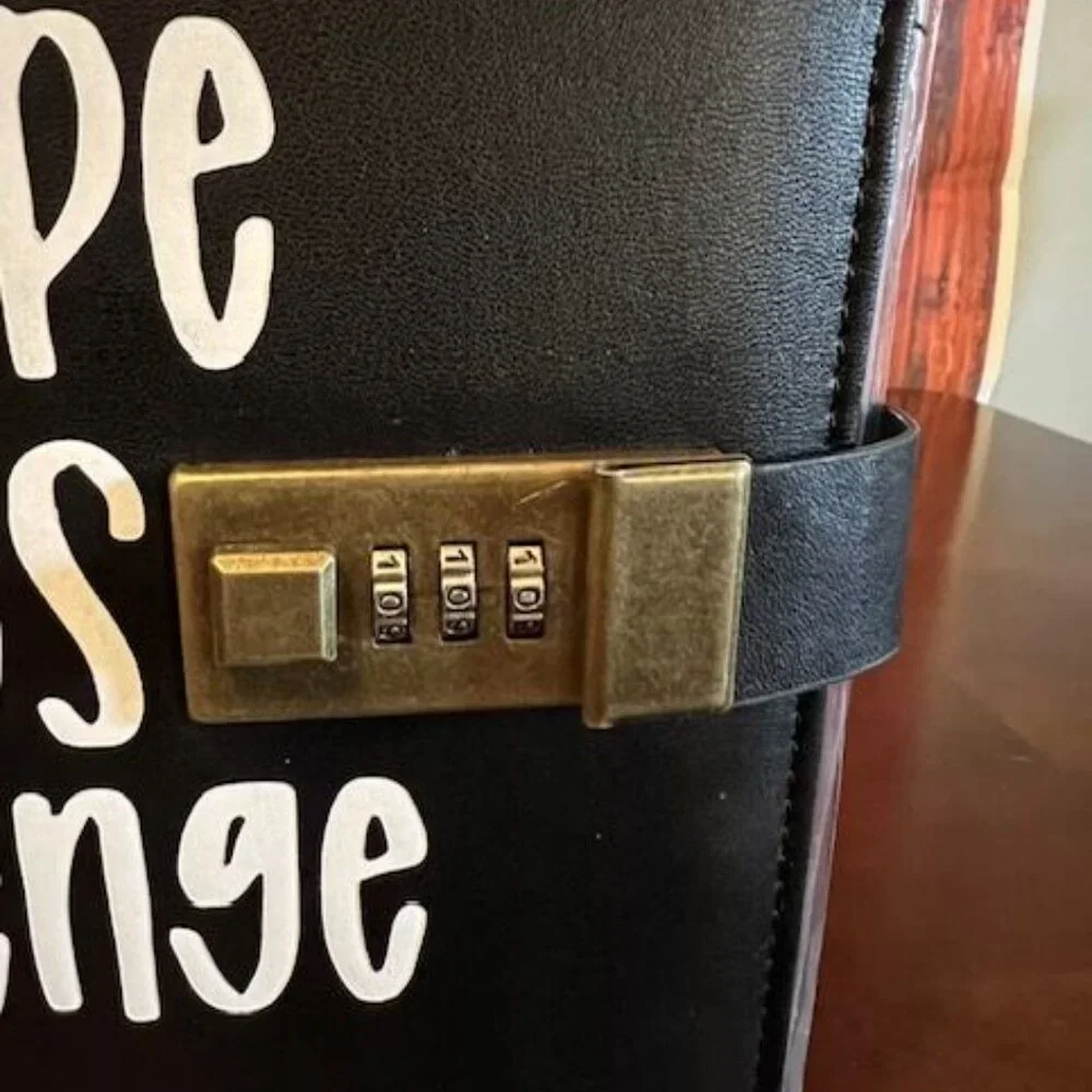 100 Envelope Savings Challenge Password Lock Binder money‎ saving goals secure